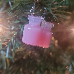 Strawberry 🍓 Boba Tea Earrings